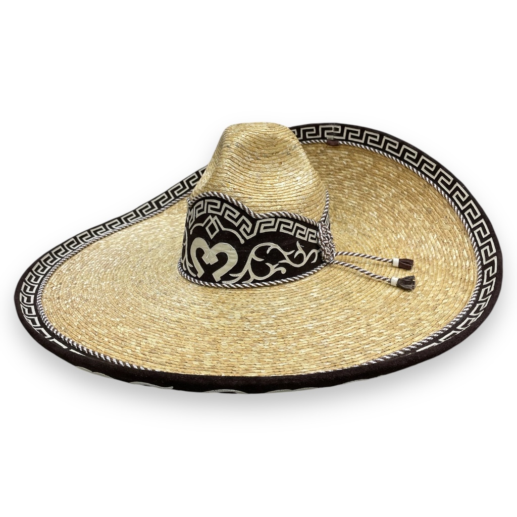 SOMBRERO PALMA GALON Y TOQ ADULTO T58