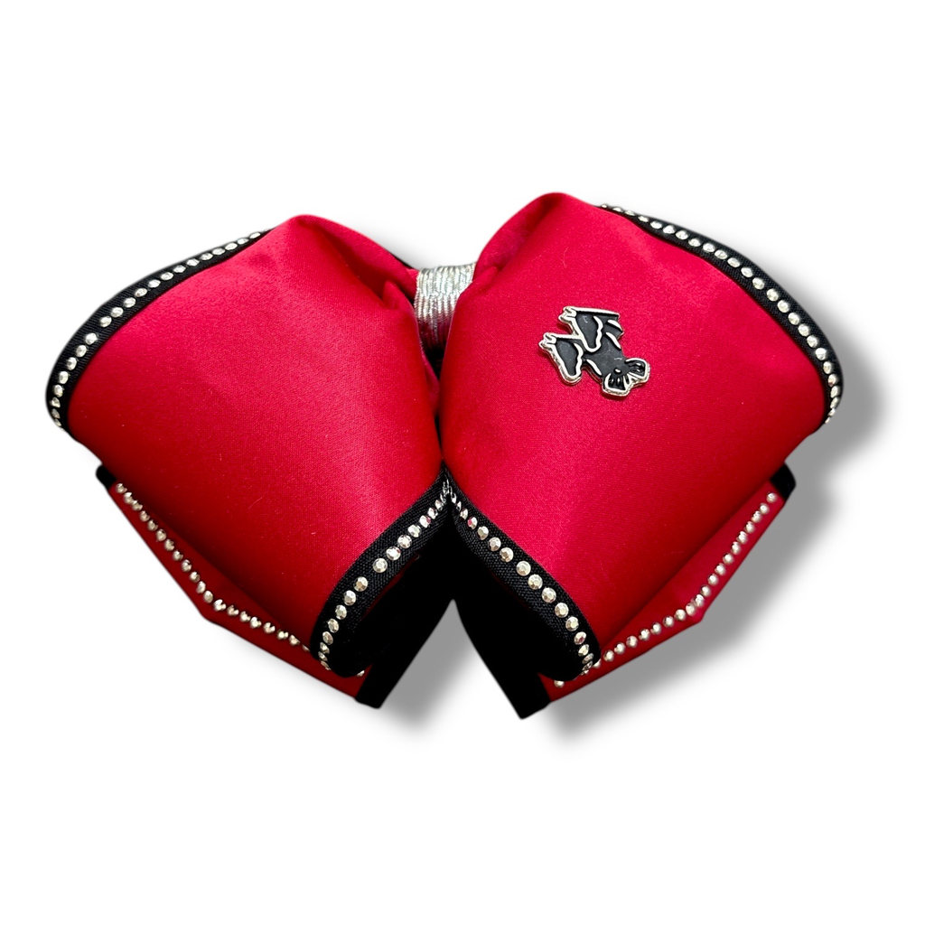 MOÑO ROJO CON BIES Y PIEDRAS ADULTO