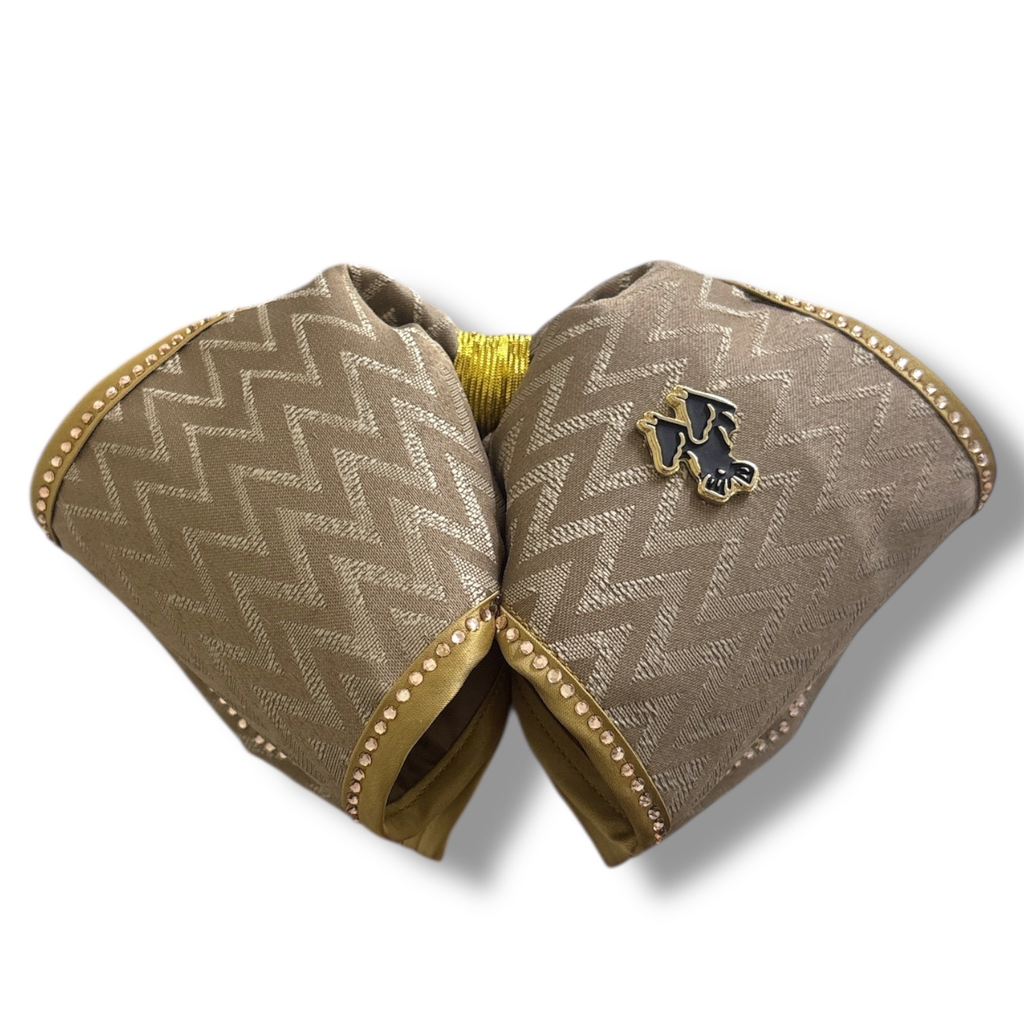 MOÑO CAFE CON BIES Y PIEDRAS ADULTO (Opción 2)