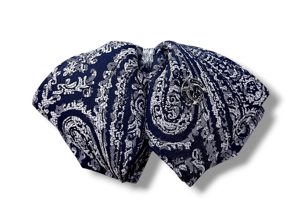 MOÑO AZUL CON DISEÑO ADULTO