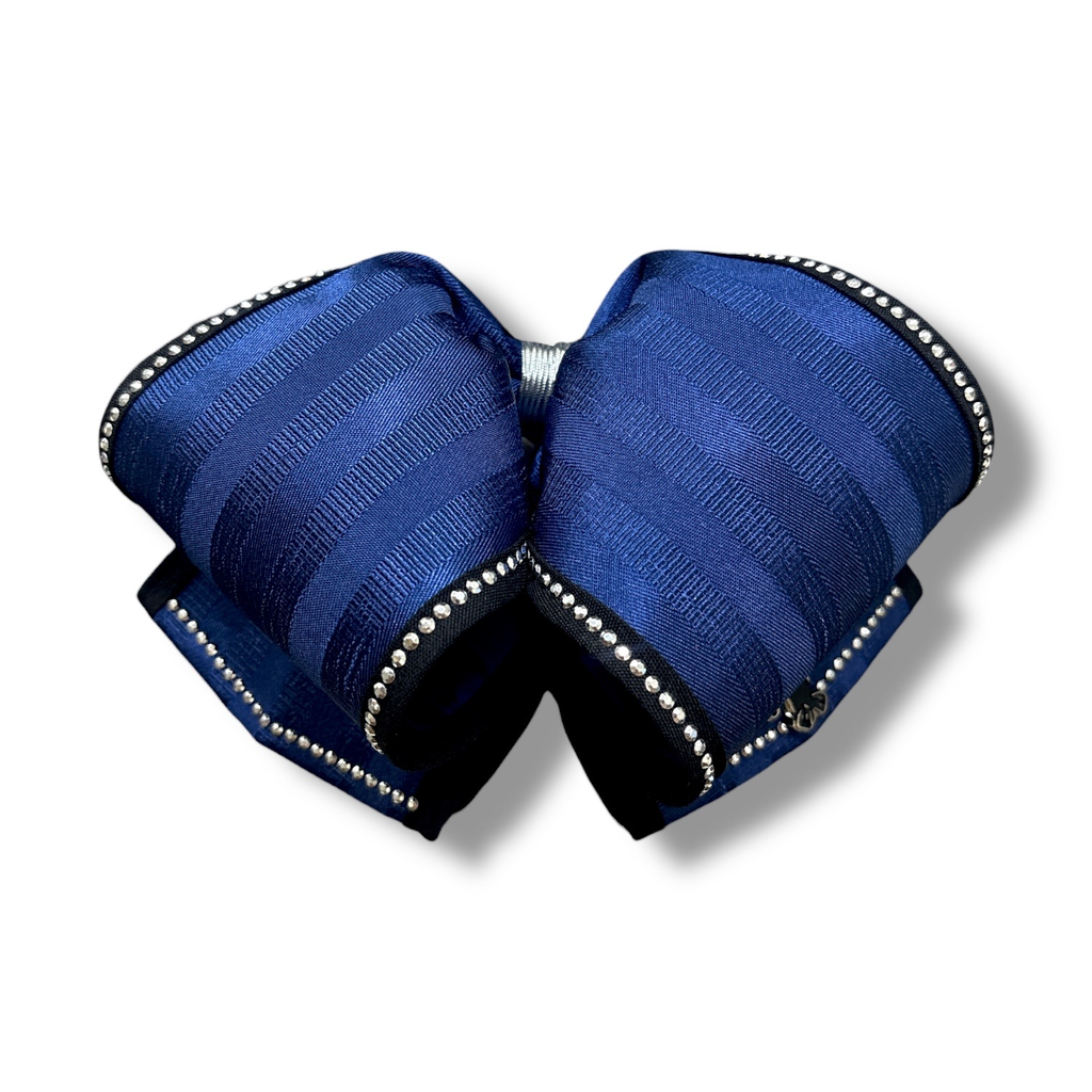 MOÑO AZUL CON BIES Y PIEDRAS ADULTO (Opción 1)