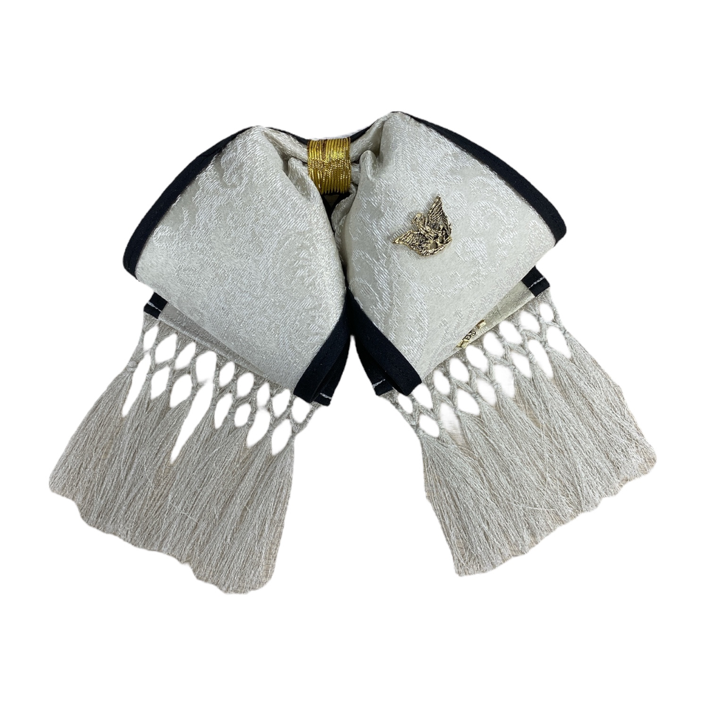 MOÑO BEIGE CON BARBAS Y PIEDRAS ADULTO