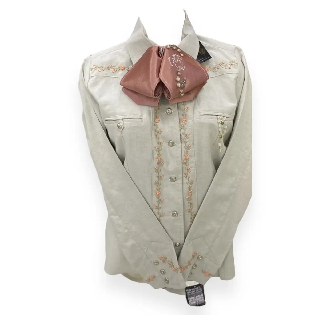 [121003NA0132] CAMISA BORDADO ROCOCO MUJER TALLA 32 