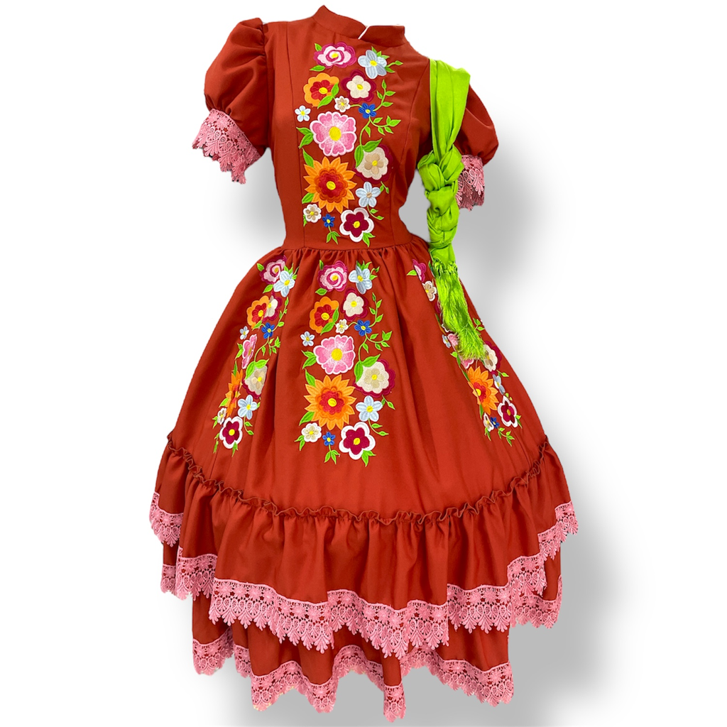 VESTIDO ESCARAMUZA TALLA MEDIANA