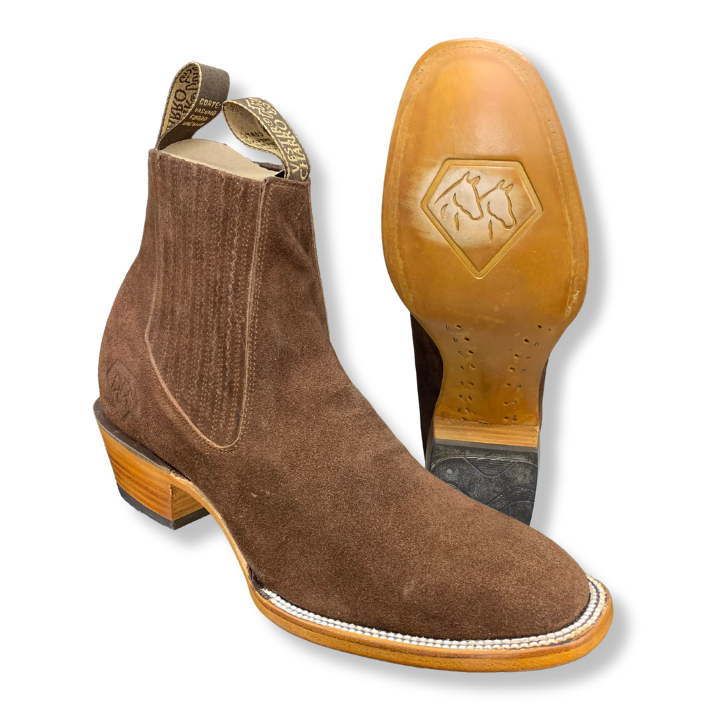 BOTIN GAMUZA ADULTO (24.5, Café)