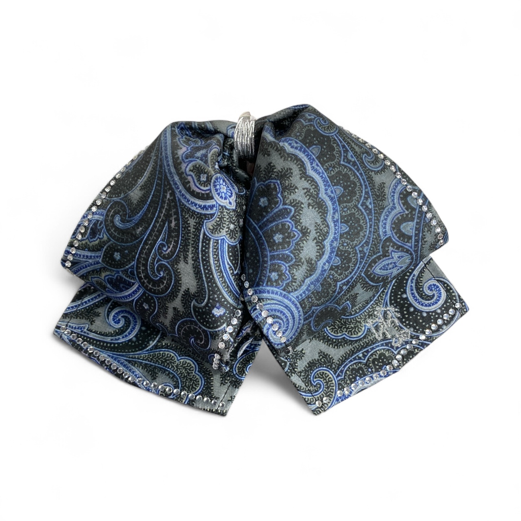 MOÑO AZUL CON DISEÑO BIES JUVENIL 