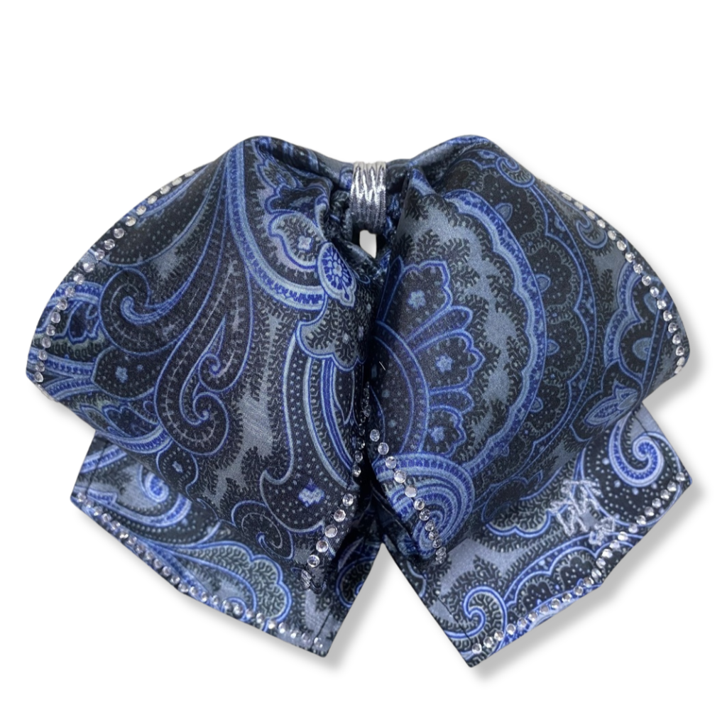 MOÑO AZUL CON DISEÑO BIES JUVENIL 