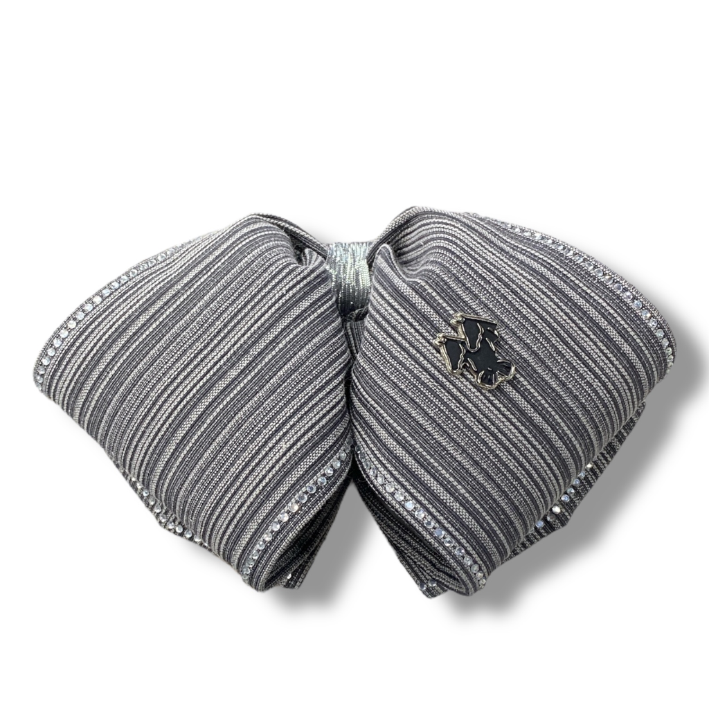 MOÑO GRIS CON PIEDRAS ADULTO  (Opción 1)