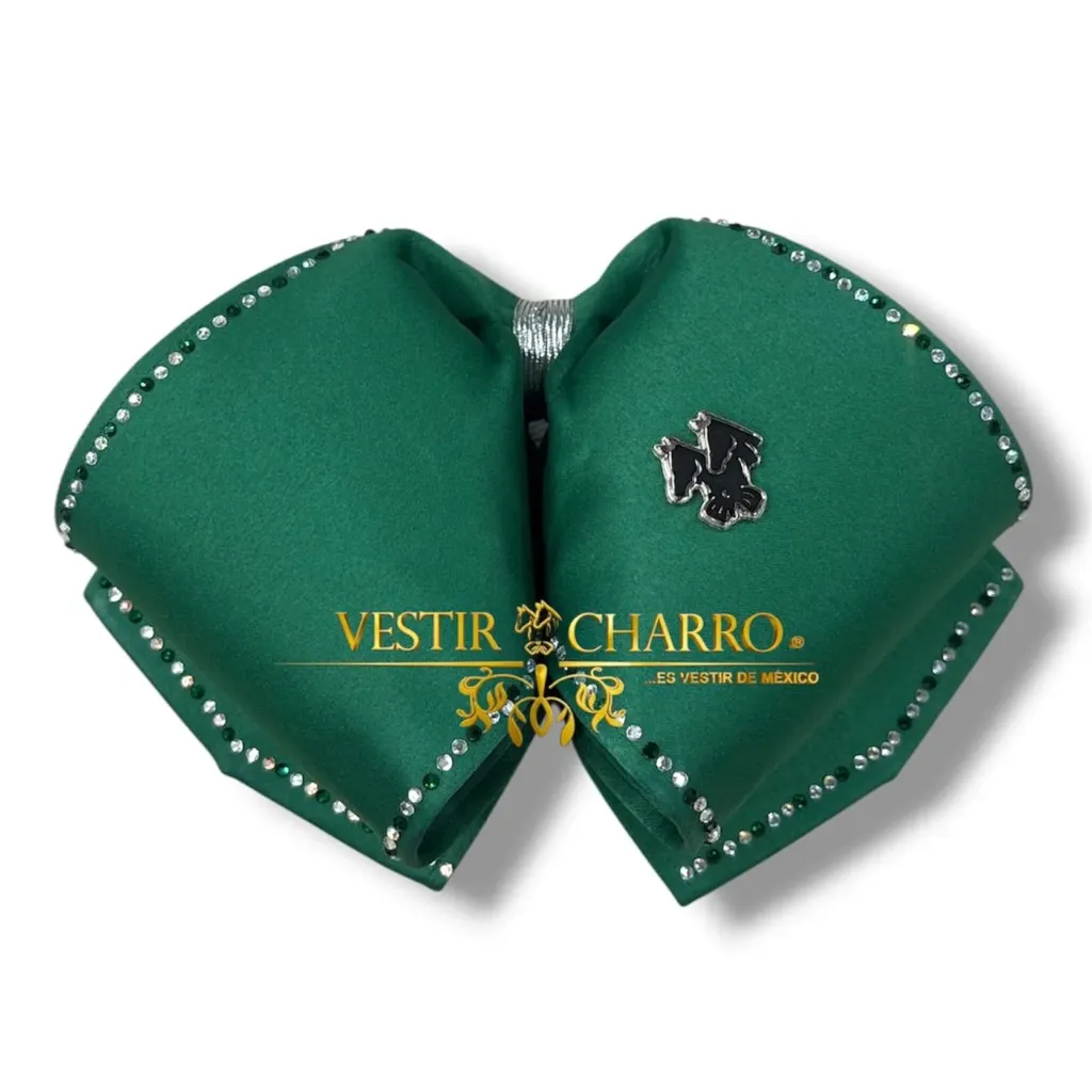 MOÑO VERDE LISO CON PIEDRAS ADULTO 