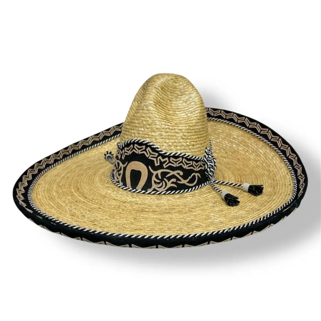 SOMBRERO PALMA CON TOQUILLA Y GALON T55