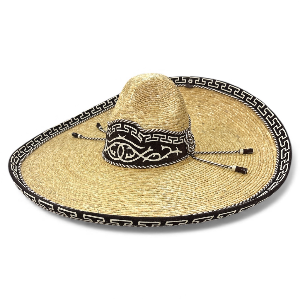 SOMBRERO PALMA CON TOQUILLA Y GALON T55