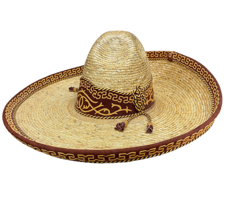 SOMBRERO PALMA CON TOQUILLA Y GALON T53