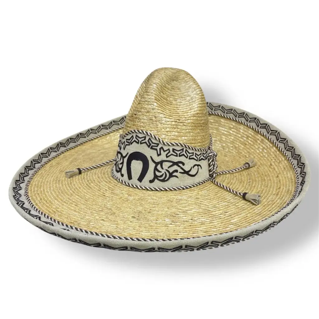 SOMBRERO PALMA CON TOQUILLA Y GALON T53