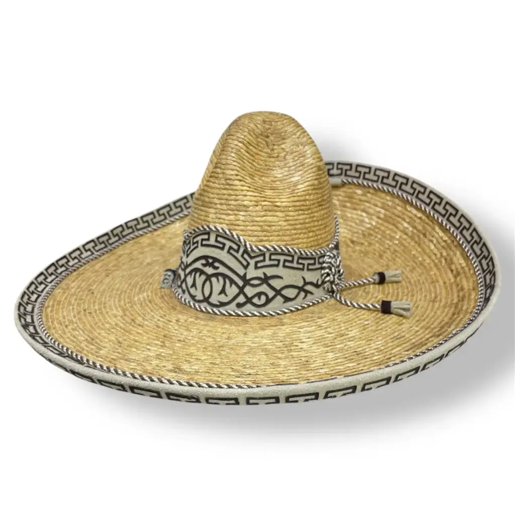 SOMBRERO PALMA CON TOQUILLA Y GALON T54