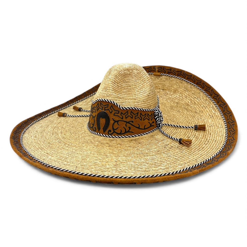 SOMBRERO PALMA CON TOQUILLA Y GALON T56 (Opción 1)
