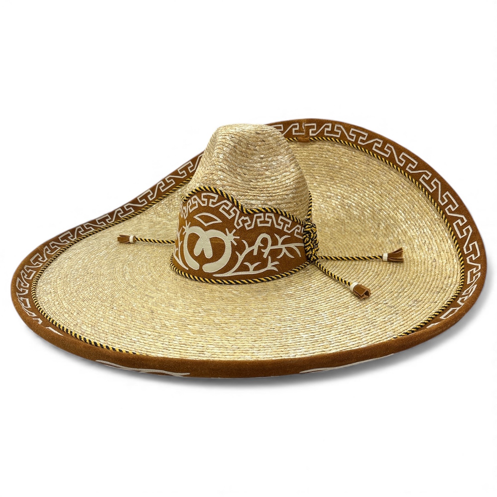 SOMBRERO PALMA CON TOQUILLA Y GALON T56