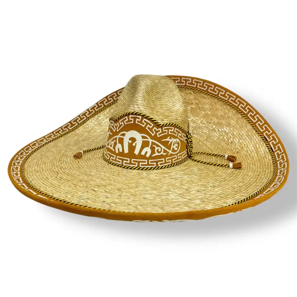 SOMBRERO PALMA GALON Y TOQ ADULTO T58