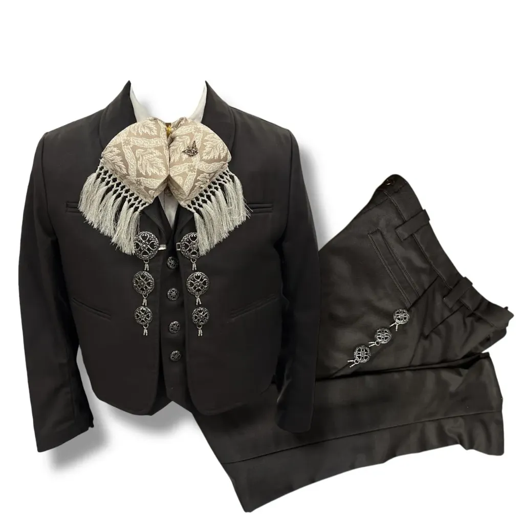 01 TRAJE CAFE TALLA S, 32X32 LISO MEDIA GALA ECONOMICA
