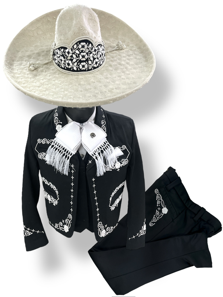 TRAJE CANUTILLO NEGRO GALA COMPLETA TALLA M, 34X32