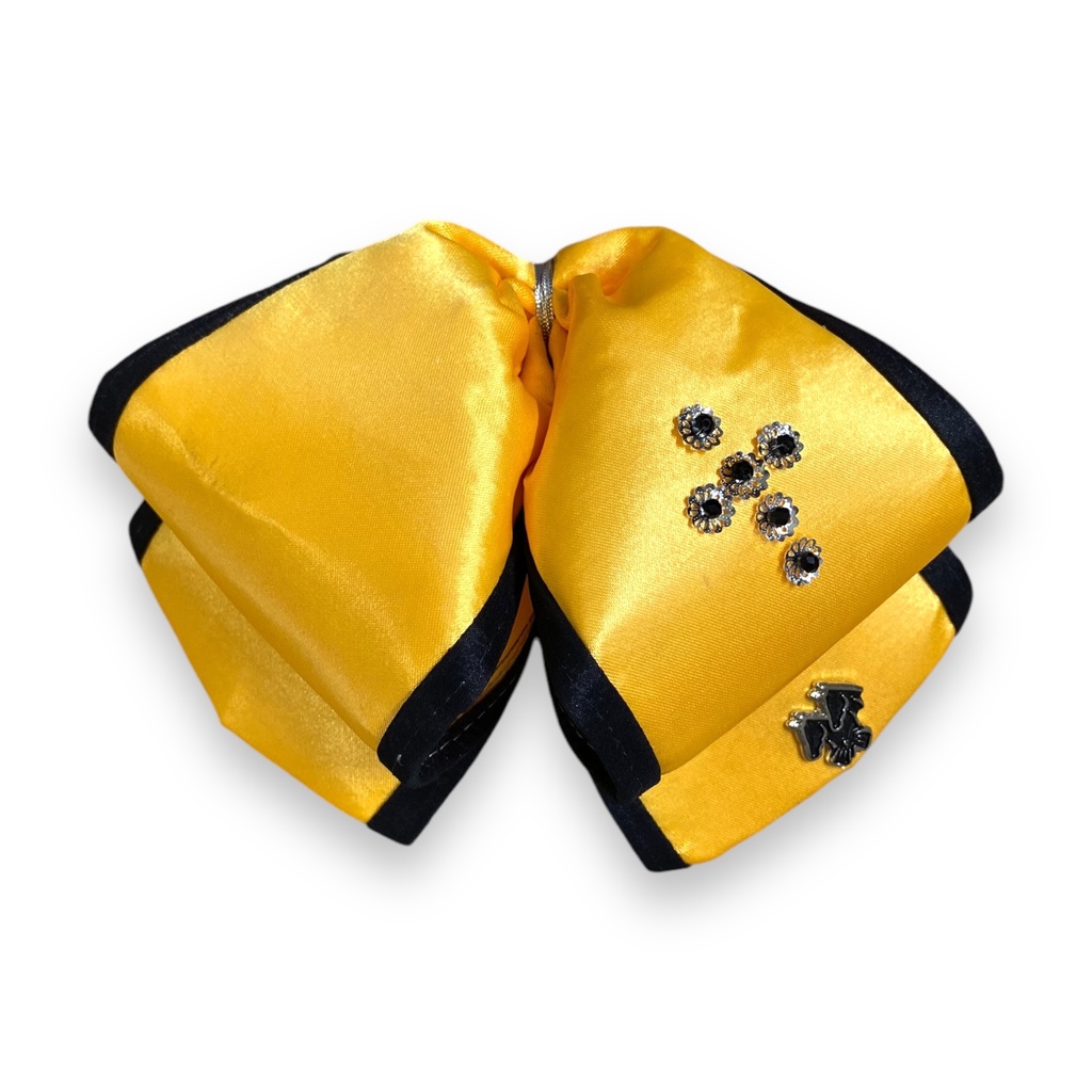 MOÑO AMARILLO DOS COLORES CON CRUZ