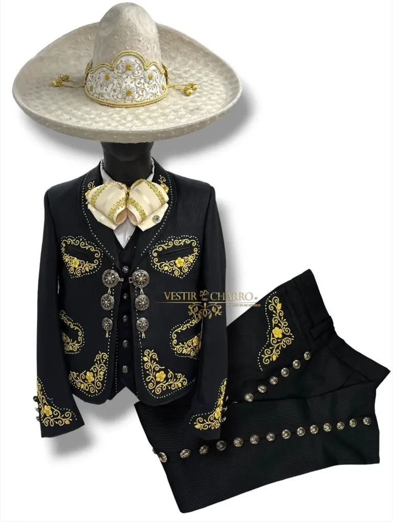 01 TRAJE NEGRO MEDIDA ESPECIAL TALLA MXL, 38X32 CANUTILLO GALA COMPLETA ECONOMICA
