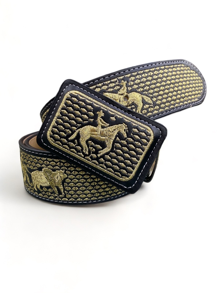CINTURON BORDADO EN HILO DORADO (38, Opción 1)