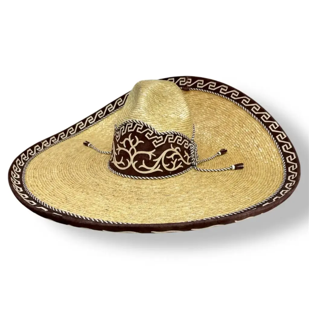 SOMBRERO PALMA GALON Y TOQ ADULTO T56