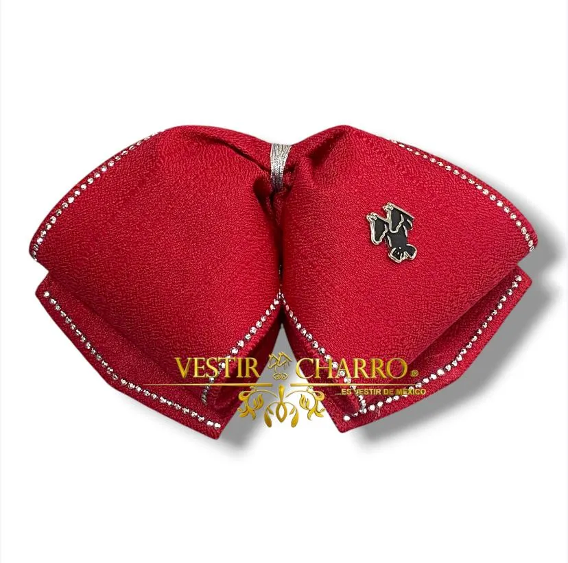 MOÑO ROJO CON PIEDRAS ADULTO