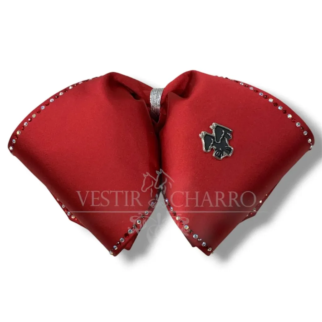 MOÑO ROJO CON PIEDRAS ADULTO