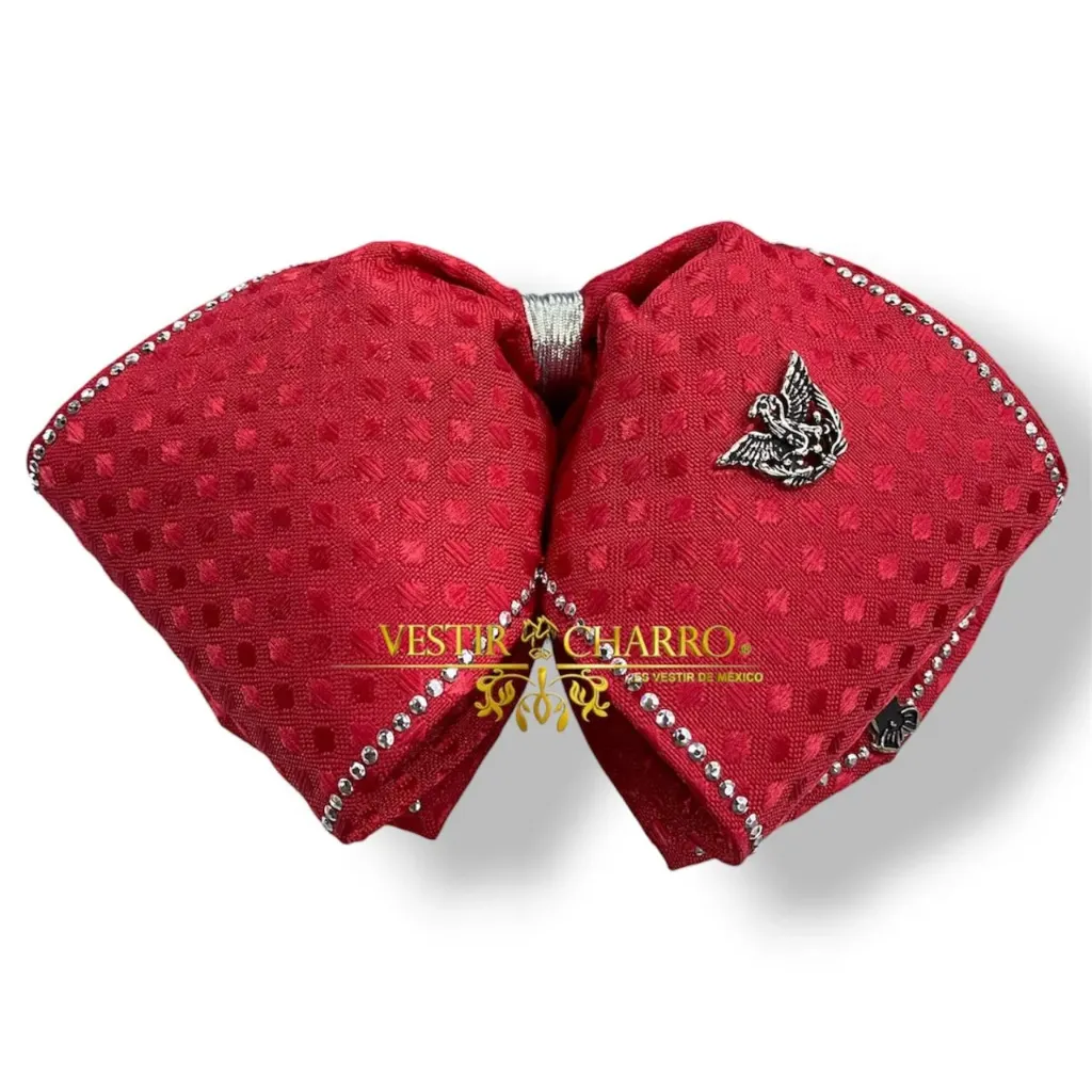 MOÑO ROJO CON PIEDRAS ADULTO