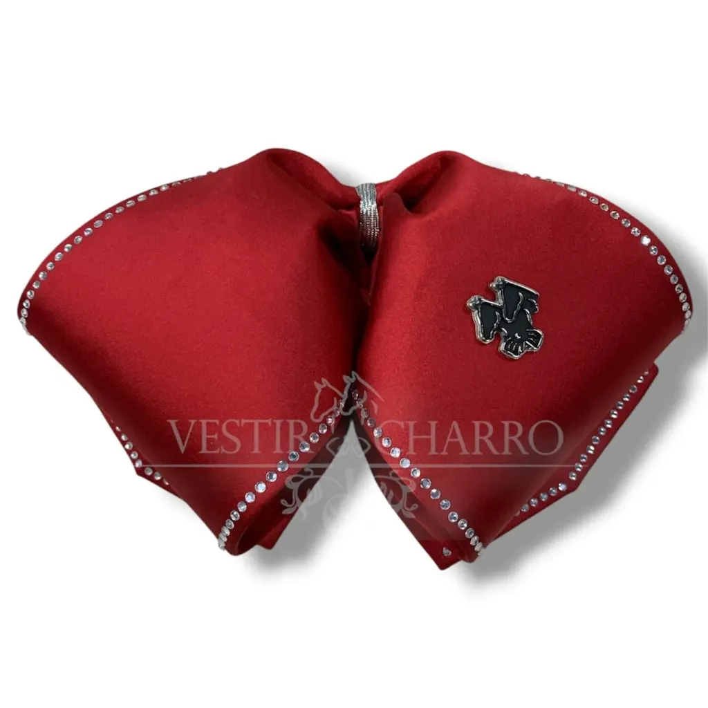 MOÑO ROJO CON PIEDRAS ADULTO (Opción 4)