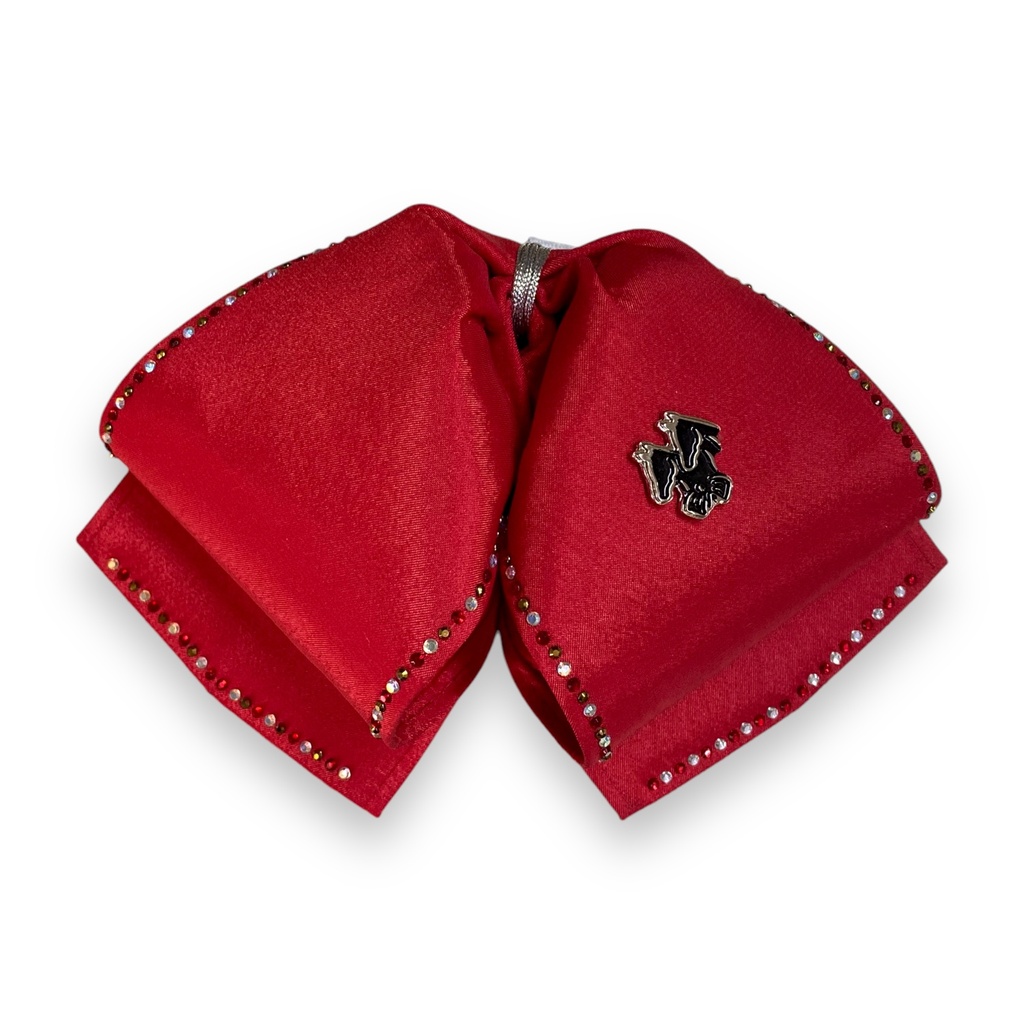 MOÑO ROJO LISO CON PIEDRAS ADULTO