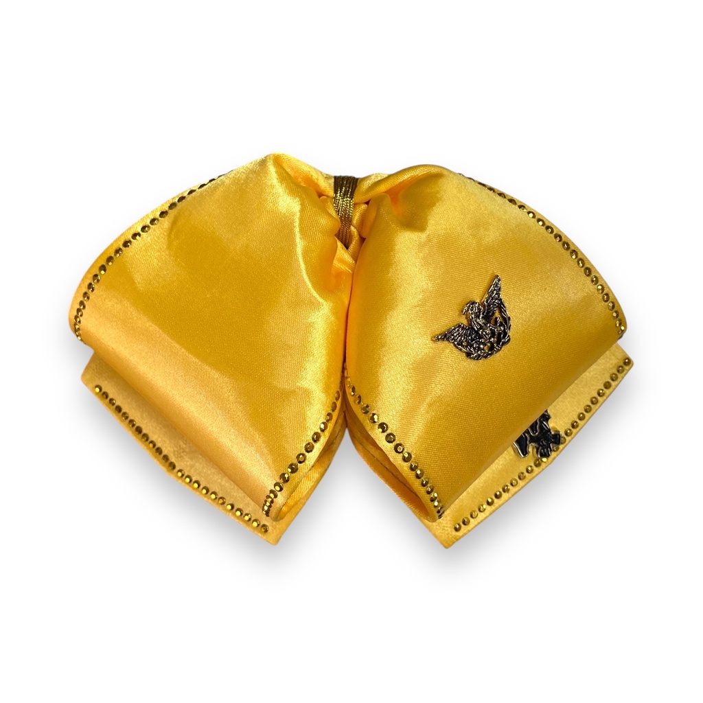MOÑO AMARILLO CON PIEDRAS ADULTO (Opción 1)