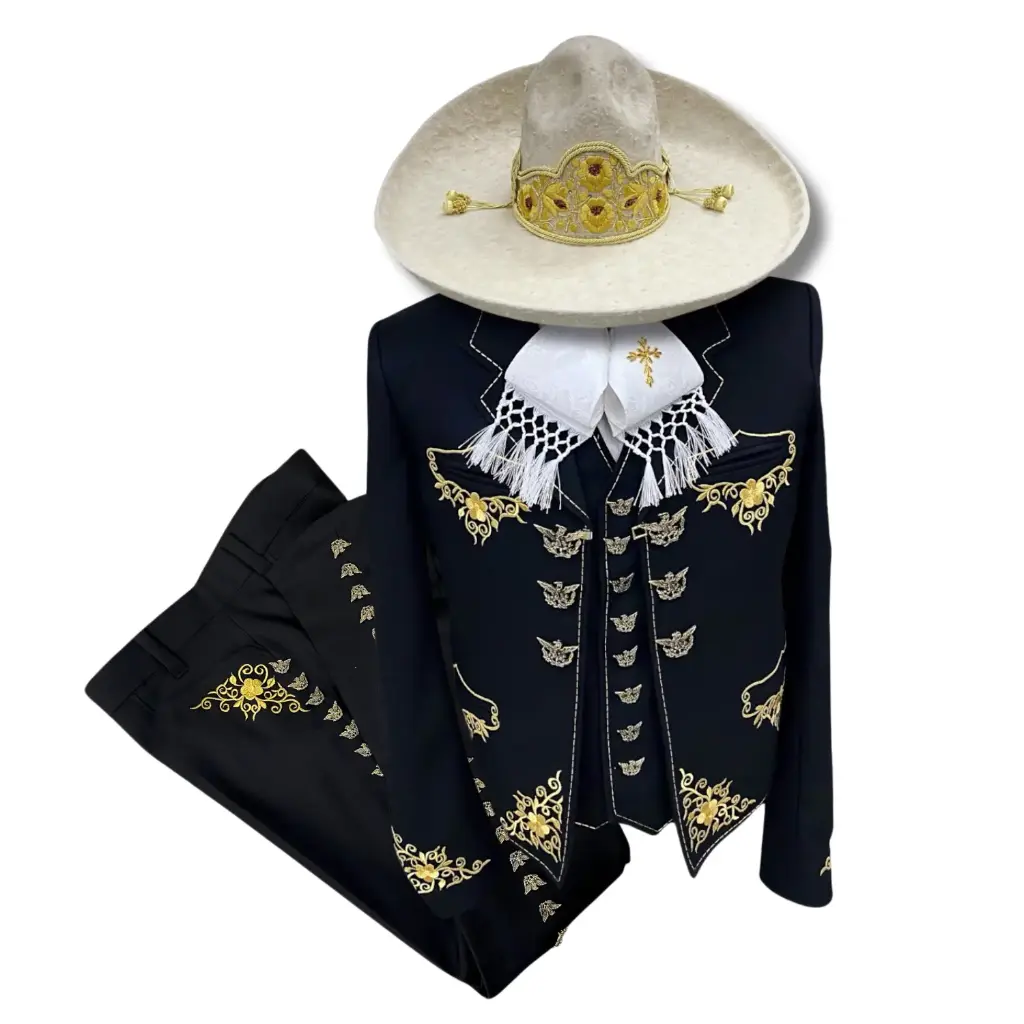 TRAJE BORDADO EN HILO GALA COMPLETA