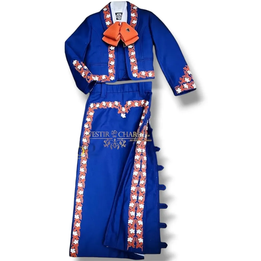 01 TRAJE NIÑA AZUL TALLA 6, FALDA 6 FAENA