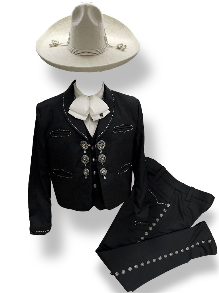 TRAJE NEGRO PESPUNTE