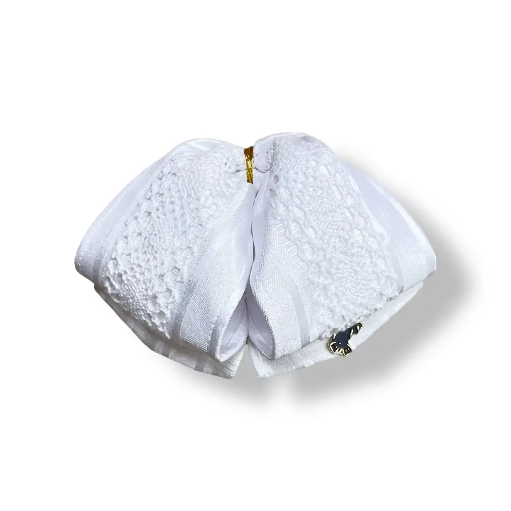 MOÑO BLANCO CON GIPIUR JUVENIL