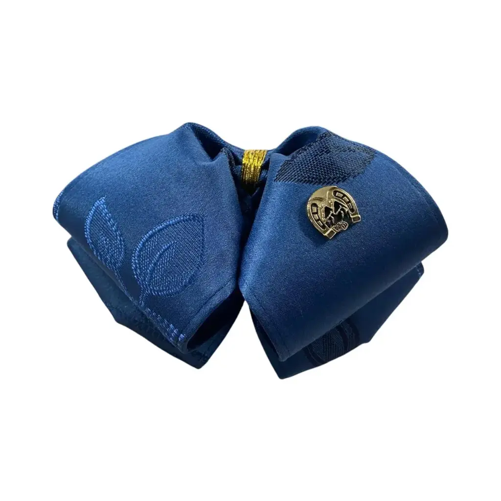 MOÑO AZUL MARINO LISO JUVENIL (Opción 4)