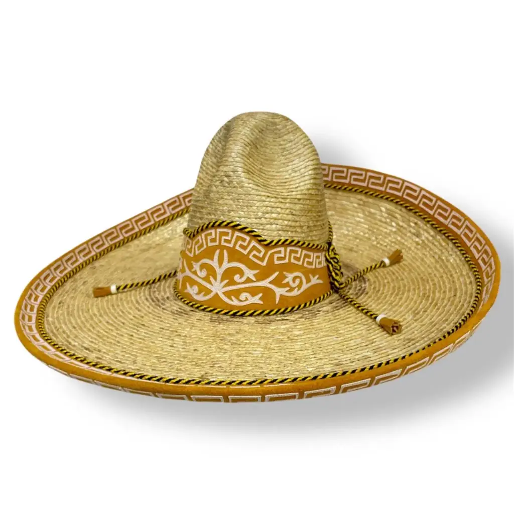 SOMBRERO PALMA CON TOQUILLA Y GALON T52