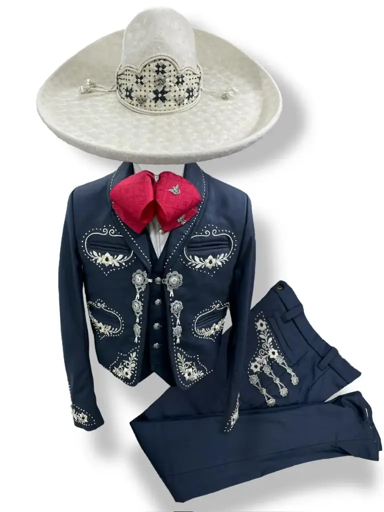 TRAJE AZUL BORDADO CANUTILLO MEDIA GALA