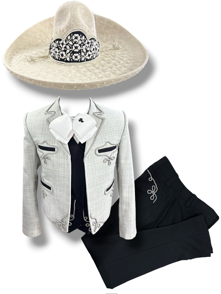 TRAJE-S LISTON GRIS GALA COMPLETA VC TALLA M, 36X30