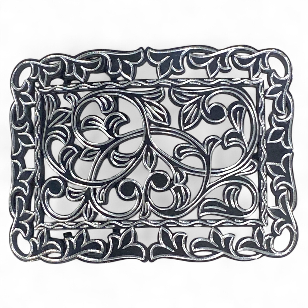 HEBILLA CALADA PAVON NEGRO (Opcion 1)