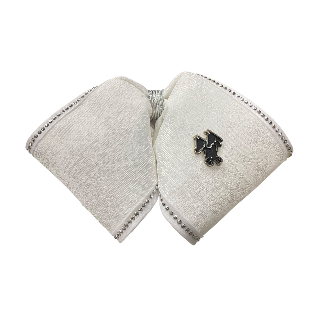 MOÑO BLANCO CON BIES Y PIEDRAS ADULTO (Opcion 1)