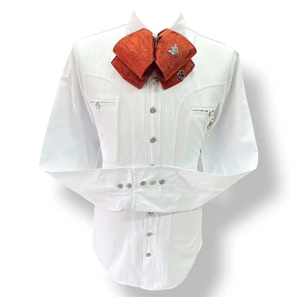 CAMISA CON MEDIDAS ESPECIALES LISA ADULTO (38X42, Blanco)