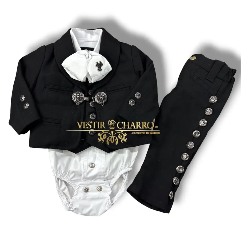 01 TRAJE NIÑO NEGRO TALLA 2, 1 LISO GALA COMPLETA ECONOMICA
