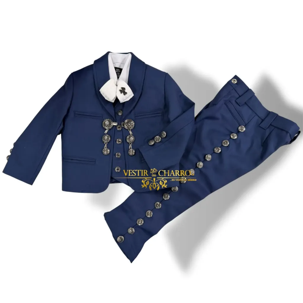 01 TRAJE NIÑO AZUL TALLA 3, PANTALON 3 LISO GALA COMPLETA ECONOMICA