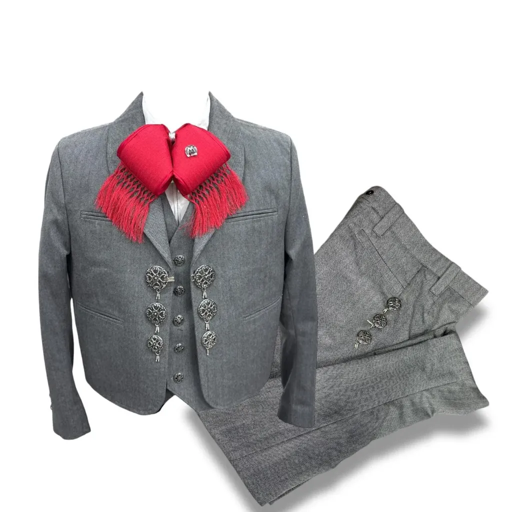 TRAJE LISO GRIS PALMAS MEDIA GALA (M, 32x32)