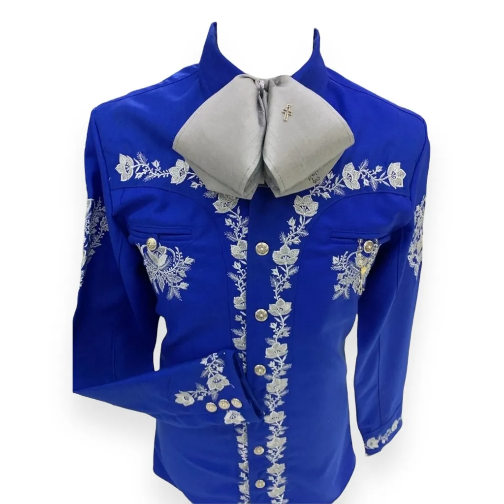 CAMISA TELA CASIMIR ADULTO CON BORDADO TALLA#36