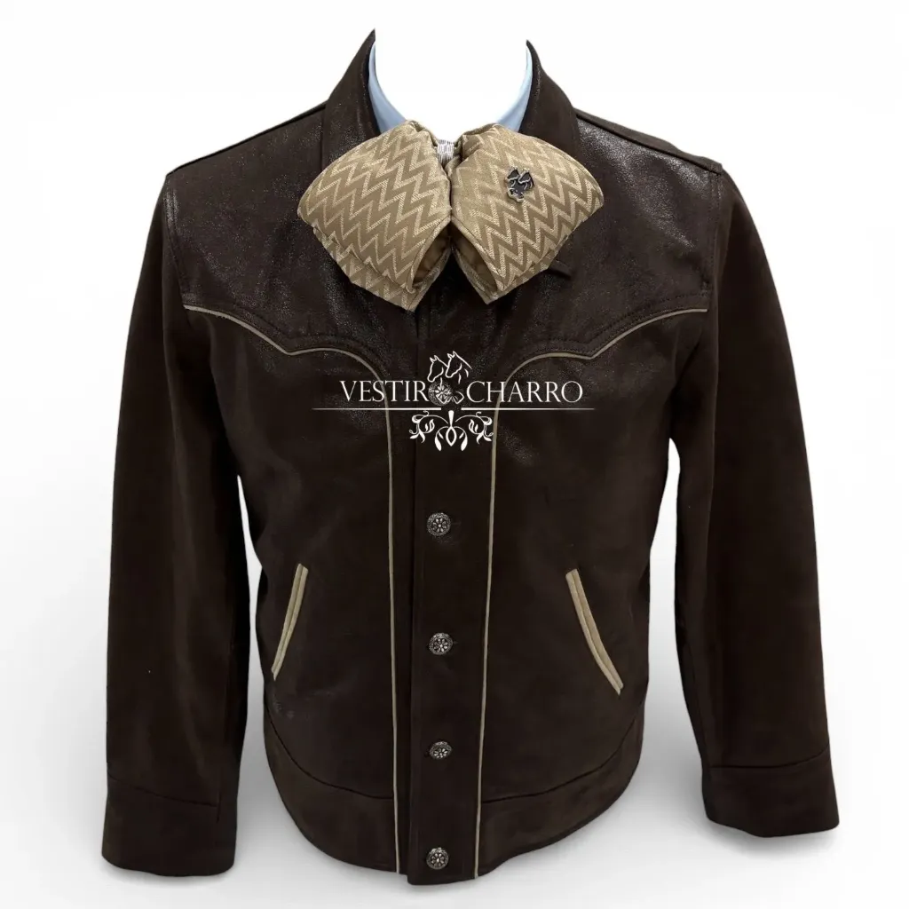 CHAZARILLAS EN PIEL CRAQUELADA CUELLO CIVIL XL