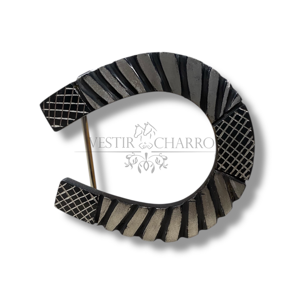 HEBILLA HERRADURA PAVON NEGRO